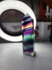 Beautiful Purple & Blue Fluorite Crystal Mini Tower 3035