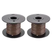 24AWG Gauge Stranded Hook-Up Wire PVC Tinned Copper Wire Spool 30m/100ft Brown