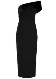 Roland Mouret One-shoulder Midi Dress - Black - 10 (UK10 / S) 10 (UK10 / S)