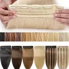 One Piece Thick Clip in Real Remy Human Hair Extensions 3/4 Full Head 5clips USA