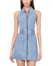 Alice and Olivia Axelle Zip Front Mini Dress
