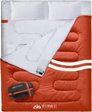 Double Sleeping Bag for Adults - 2 Person Cold Weather(3-4 Seasons) Camping Bed,