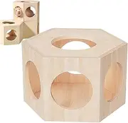 Hamster Hide Out,Small Animals Houses | Habitat Maze Cage Accessories Pet Supplies Décor for Dwarf Gerbil Lemmings Guinea Chinchilla