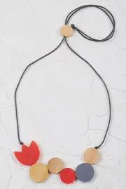 Tulip And Disc Necklace--RAR-300610