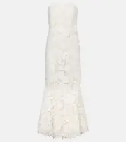 [Simkhai] Simkhai Valetta embroidered midi dress UK 2 white