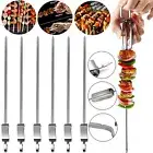 Up to 5x Stainless Steel Barbecue Skewers Flat Needle BBQ Tools Kebab Stick AU