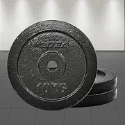 0.5kg - 10kg Square Edge Iron Plate Set - Cast Iron Weight Plates Set Home Gym - 31.5mm Hole for 30mm bar