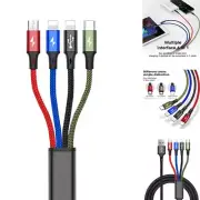 4in1 Multiple USB Charger Cable for iPhone 16 15 14 13 12 Galaxy S25 S24 S23 S22