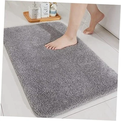 Bath Rugs for Bathroom Extra Thick - Anti-Slip Bath Mats Soft 20"×32" Grey