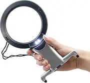 ARSUK Magnifying Glass with Light 2X 6X Magnification Combo Large Hands Free Reading Magnifier Neck Hanging Cord & Desk Stand for Crafts Sewing Cross Stitch Hobby Jewelry Repair