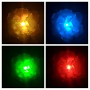 Light-Up Hair Clips for Women Girls (6) Glow Dark Flower, Dance Party Favor, LED