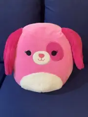 Squishmallow 14” Sager Pink Dog With White Furry Belly FIRST TO MARKET NWT 2023