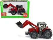 Massey Ferguson 8690 Tractor 1/50 Diecast Model Red with Front Loader by Siku