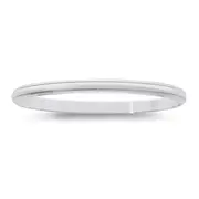 Silver 5x65mm Textured Edge Bangle