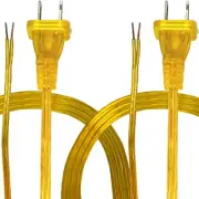 Lamp Cord with Molded Plug, Stripped Ends Ready for Wiring, 8 ft long, Clear ...