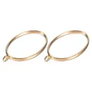 10 Pcs Oval Geometric Hollow Frame Pendants (Gold Tone)
