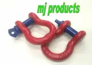 Bow shackles, 4.75t STAMPED rated x2, suit 4x4, recovery or rigging, blue pin...