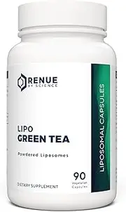 RENUE Liposomal Green Tea Extract Supplement 75 mg - 70% EGCG – Bioavailable Formula for Increased Absorption – 90 Capsules