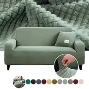 Sofa Cover Slipcover Jacquard Elastic Sectional Couch Armchair Loveseat 4 or 4 or 3 Seater L Shape Burgundy Red White Grey Black Plain Solid Color Soft Durable