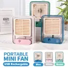 Portable Personal Air Conditioner Fan Mini Air Cooler Desk Fan USB Rechargeable