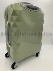 Pottery Barn Teen Luxe Hard Sided Spinner Luggage Sage Green 23" H #X823