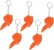 [Ipetboom] 5pcs Pvc Chicken Wing Keychain Realistic Fake Food Charm for Friends Family Decor