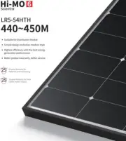 Longi Solar Panel 440w Hi-MO6 LR5-54HTH-440M/30 Super-Efficient 25YR Warranty!