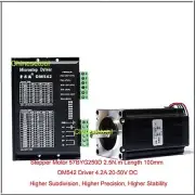 Stepper Motor 57BYG250D 2.5 N.m Length 100mm+ Microstep Driver DM542 4.2A 20-50V