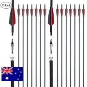 31 Inch Carbon Arrow Hunting Arrows Spine 500 for Archery Compound & Recurve Bow