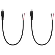 2-Pack RCA Female Plug to Speaker Wire Bare Wire Pigtail Connector Adapter Repai
