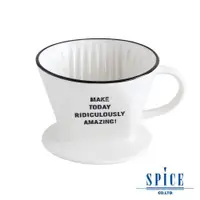 在飛比找ETMall東森購物網優惠-SPICE日本 白色陶瓷紋理咖啡濾杯