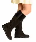 YVES SAINT LAURENT YSL BOOTS 'ASPEN 05' SHEARLING FLAT SUEDE LEATHER $1,350 6.5