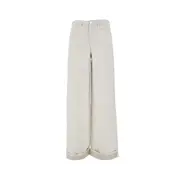 [EMPORIO ARMANI] EMPORIO ARMANI 'J8B' linen-blend pants Woman 26 26 Beige