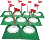 UPKOCH 9pcs Golf Putting Cup Removable Inner Ring Flag for Indoor Outdoor Practice Lightweight Plastic Golf Training Aid for Enhanced Accuracy Skill Development