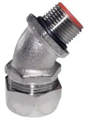 Anaconda 45° CONDUIT FITTING ADAPTOR 20mm Nickel Plated Brass, Flexible
