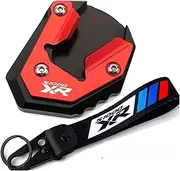 jininshengxindianzi Compatible with BMW S1000XR S1000 XR 2017 2018 2019 2020 2021 2022 Motorcycle Key Chain Aluminum Kickstand Enlarger Side Stand Pad S 1000 XR (Color : 2017-2019 Red)