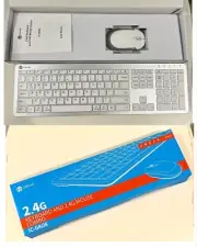 iClever GK08 Wireless Keyboard and Mouse - Rechargeable, Ergonomic, Quiet