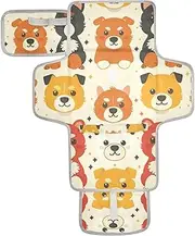 Reusable Changing mat with Tissue Pocket Portable Baby Changing pad for Moms, Dads