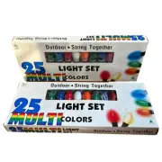 NOS 2 Vintage Christmas Tree Lights KMart Trim A Home 25 Multi Colors 25 ft.