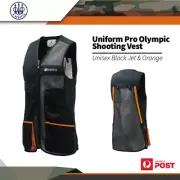Beretta Uniform Pro Olympic Shooting Vest Unisex Black Jet Orange Clay Target