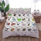 Animal initials table 3D Print Duvet Quilt Doona Covers Pillow Case Bedding Sets