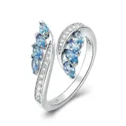 Sterling Silver Butterfly Adjustable Engagement Ring