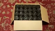 3 CASES OF 24 EMPTY TENNIS BALL CANS - BLACK LIDS