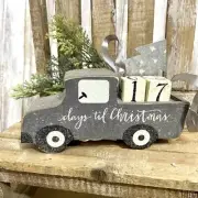 Countdown Till Christmas Primitives By Kathy Farmhouse Truck NWT!