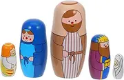 Yardenfun Boys and Girls' Russian Nesting Dolls Wooden Stacking Toys Dolls Artistic Touch for Birthday Celebration