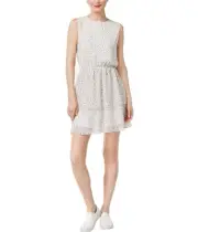 Cynthia Rowley Womens Tiered Peasant Dress, White, X-Small
