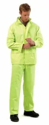 Prochoice HIGH VIS RAIN SUIT Size-2XL Jacket & Pant Set, Hood With Drawstring