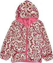 [GuoChe] Boy Hooded Fleece Jacket Valentine's Day Red Gold Floral Stylish Toddler Girl Hoodie pink Baby Zip Up Fleece 3T, Valentine's Day Red Gold Floral Stylish, 5 Years