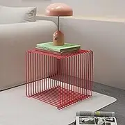 SHANGDAOYU Patio Side Table,Metal Side Table Outdoor, Small Porch Table for Indoor Balcony Furniture Decor,Tv Tray Table for Living Room, Indoor Outdoor(30cm/11.8in)
