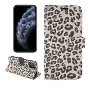 For iPhone 13 Pro Max Case,Leopard Folio PU Leather Wallet Cover,Brown